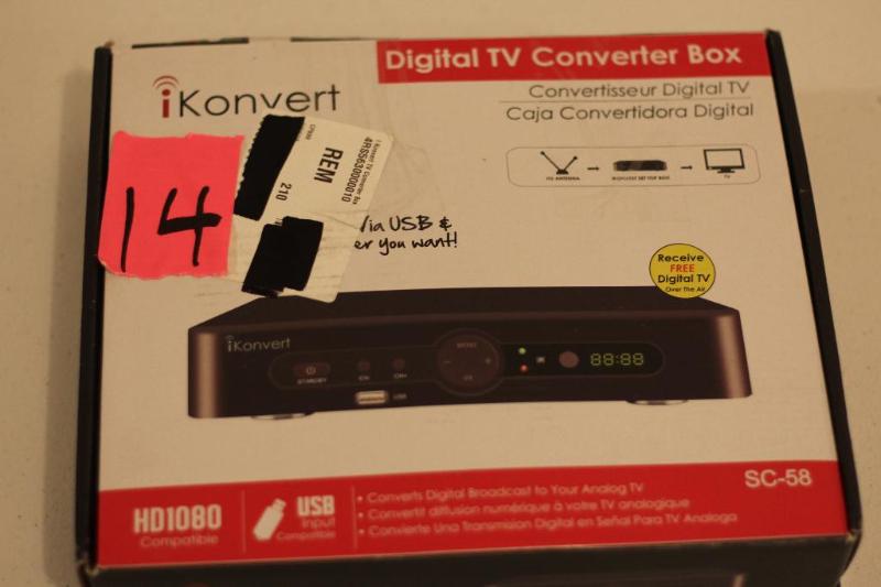 lot 14 image: i konvert digital tv converter box with remote