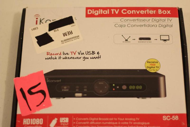 lot 15 image: i konvert digital tv converter box with remote