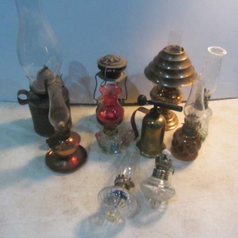 lot 126 image: Mini Kerosene Lamps, Gas Torch