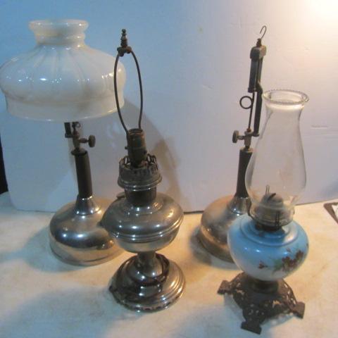 lot 128 image: Vintage Gas & Kerosene Lamps