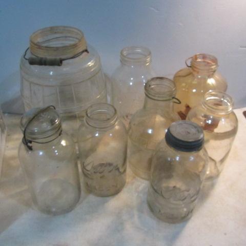lot 136 image: Pickle, Malted Milk & Canning Jars