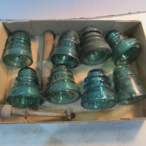 lot 137 image: Glass Insulators & Posts
