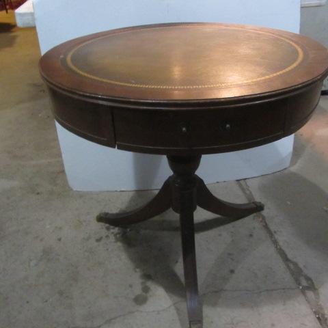 lot 155 image: Mahogany Drum Table