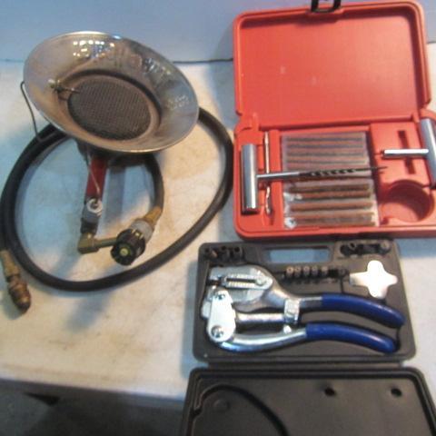 lot 18 image: Hand Punch, Tire Repair, Heater