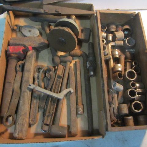 lot 180 image: Shears, Wrenches, Sockets