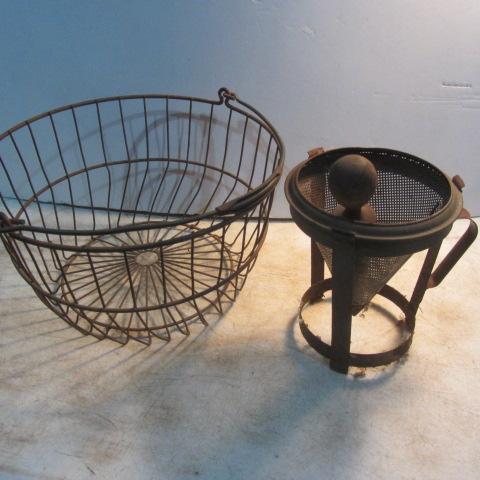 lot 211 image: Wire Egg Basket, Sieve