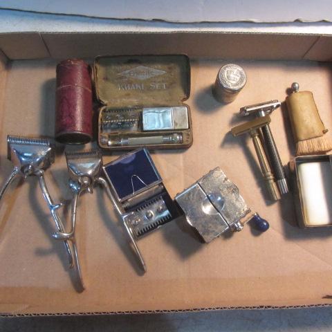lot 213 image: Shaving Razors, Brush, Trimmers