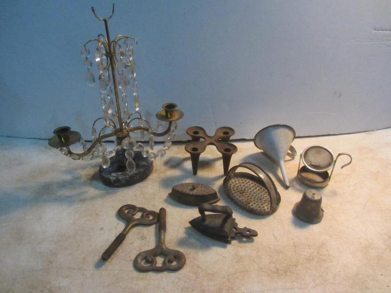 lot 218 image: Candle Holder, Mini Irons