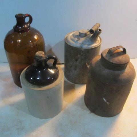 lot 227 image: Hilex, Stoneware, Kerosene & Milk Cans