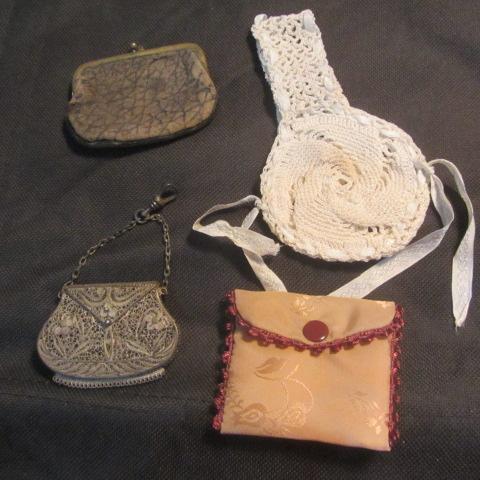 lot 264 image: Metal, Leather, Crocheted Coin Purses