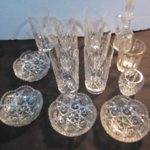 lot 287 image: Lead Crystal Tumblers, Berry Dishes