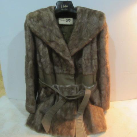 lot 301 image: Mink Coat with Leather Accents