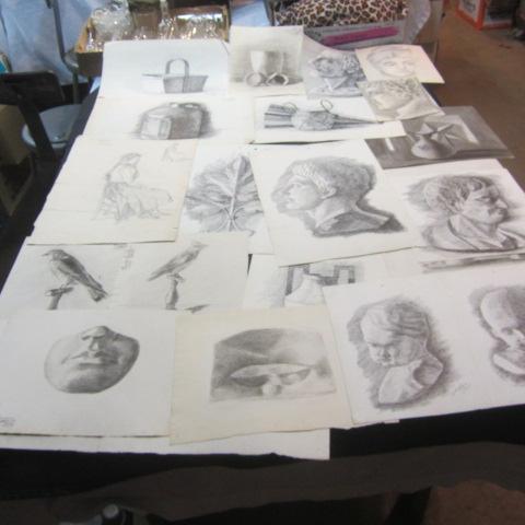 lot 310 image: Original Pencil & Ink Sketches