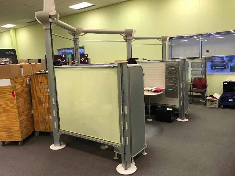 lot 12 image: (2) Herman Miller Office Cubicles Consisting ...