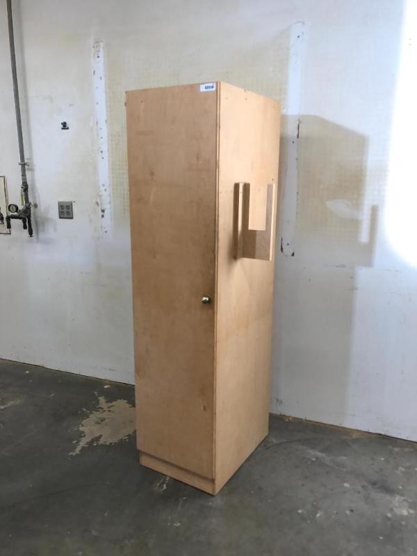 lot 125 image: Free Standing wood locker 18" x 24"...