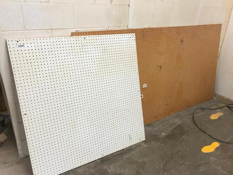 lot 127 image: (2) Peg Boards 48" x 48" 48" x...