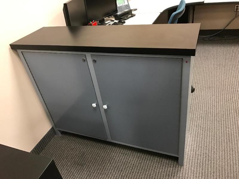 lot 168 image: 2-Door Lockable standing height cabinet 15&qu...