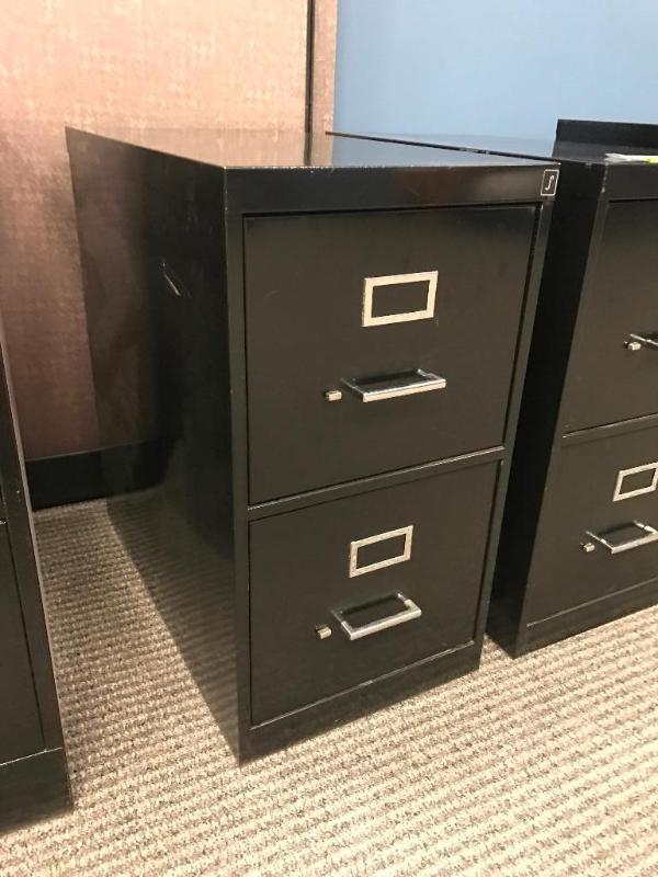 lot 170A image: 2- Door letter size file cabinet 15 x 26-12...