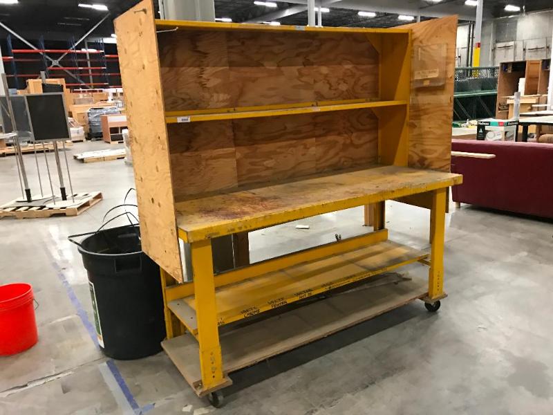 lot 185 image: Portable Adjustable Height Heavy Duty Metal F...