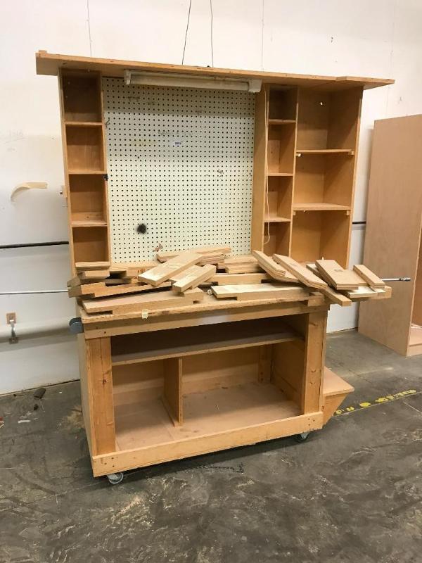 lot 187 image: Portable work bench 60 x 37 contents will b...