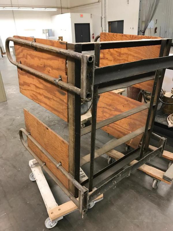 lot 188 image: Material Storage Rack (on side) Dollies not i...