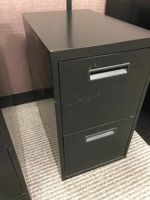 lot 40D image: 2- Door letter size file cabinet 15 x 23-12...