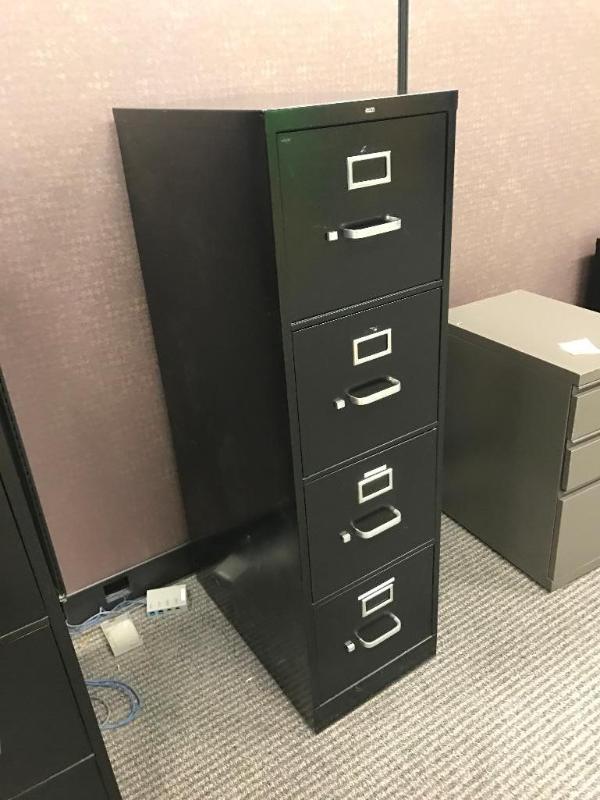 lot 40F image: 4- Door HON letter size file cabinet 15 x 25...