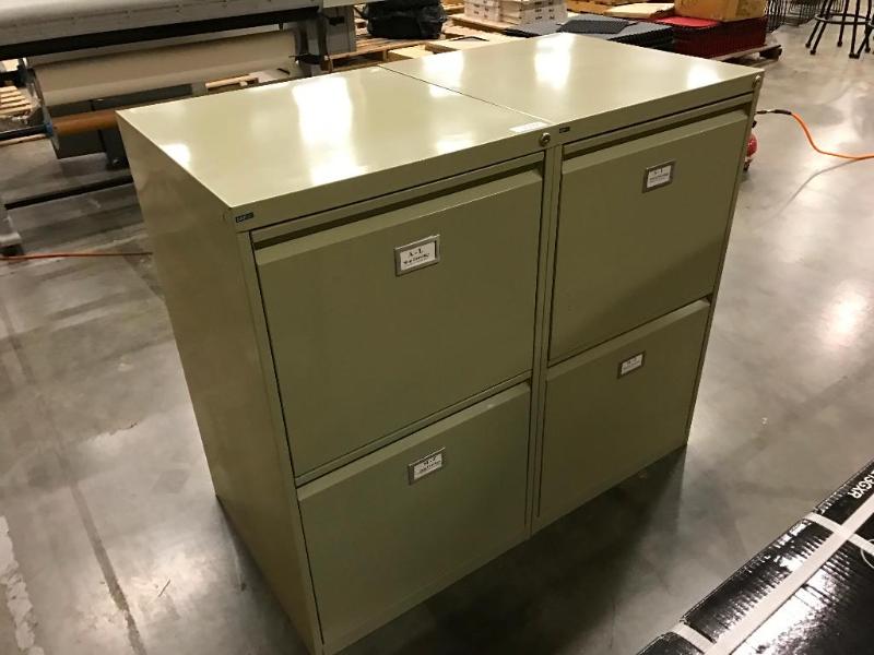 lot 53 image: (2) Safco&nbsp2-Door lockable&nbsphanging&n...
