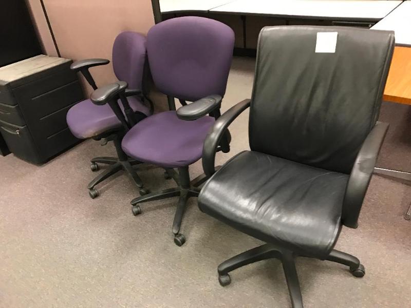 lot 80D image: (3) assorted chairs...