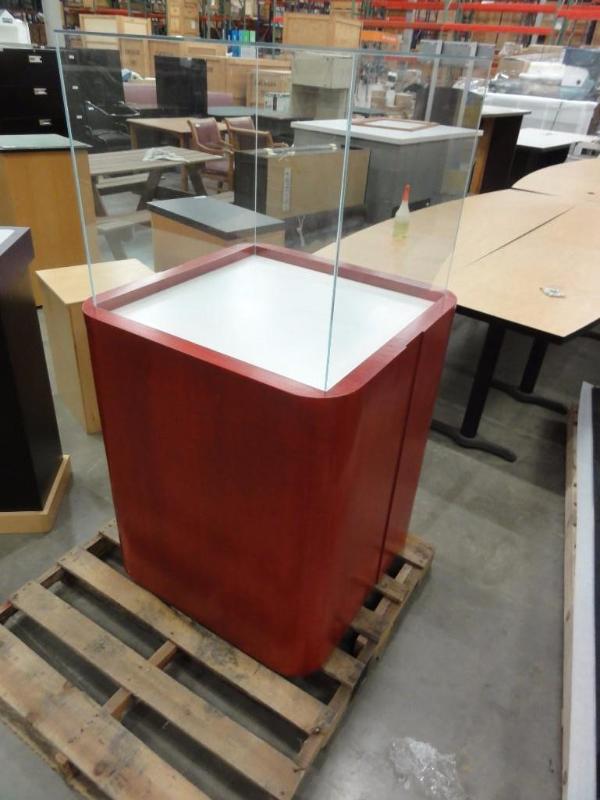 lot 95 image: Wood & Plexiglass Display Fixture 26"...