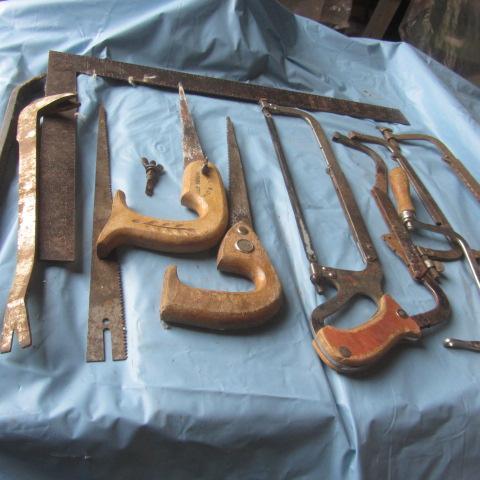 Square, Crowbar, Saws