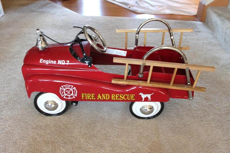 lot 15 image: Fire truck Pedal Car. All Metal construction ...