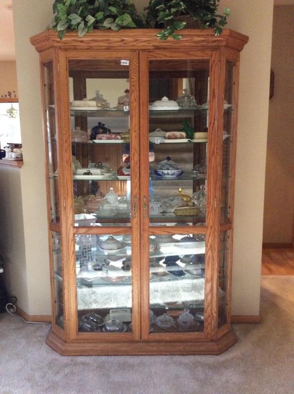 lot 53 image: Glass hutch (Contents NOT Included)