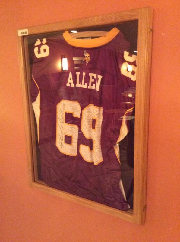 lot 7 image: Framed and Signed Jared Allen #69 Vikings Jersey