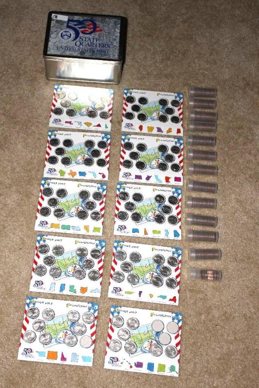 lot 80 image: State quarter collection in collectible tin a...