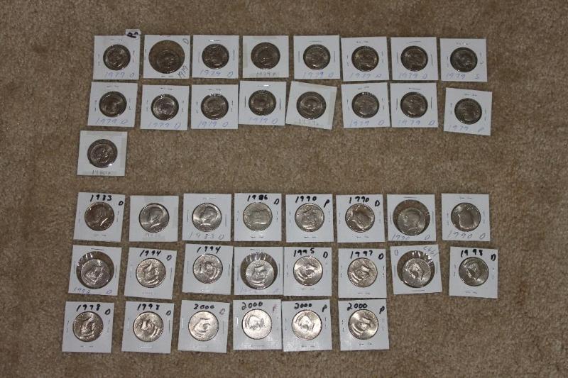 lot 84 image: 39 Half Dollar coins from 1977-2000 &nbs...