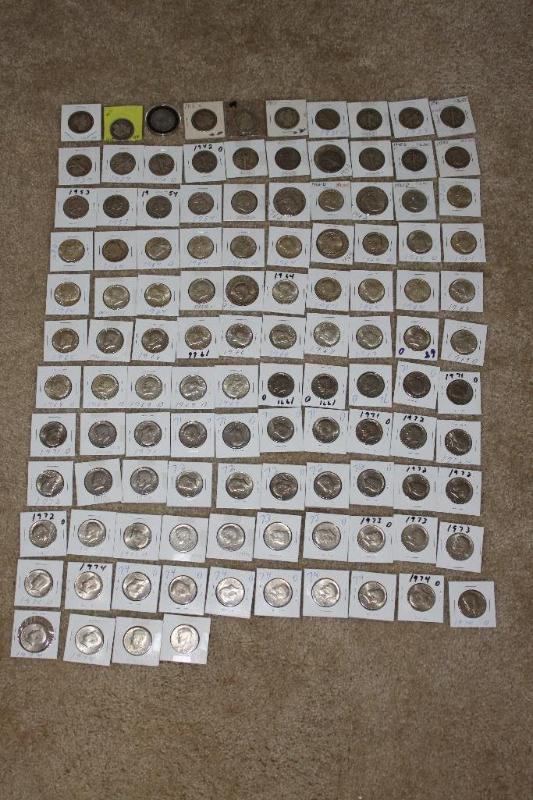 lot 87 image: Large collection of Half&nbspDollars from 19...