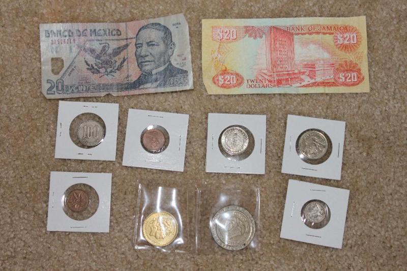 lot 94 image: Group of foreign currency & coins...