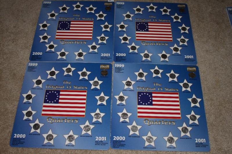 lot 96 image: 4 sets of The Original 13 States Quarters wi...