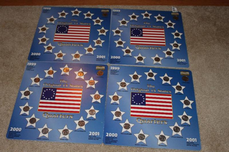 lot 98 image: 4 sets of The Original 13 States Quarters wi...