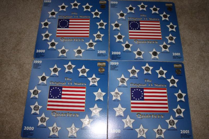 lot 99 image: 4 sets of The Original 13 States Quarters wi...