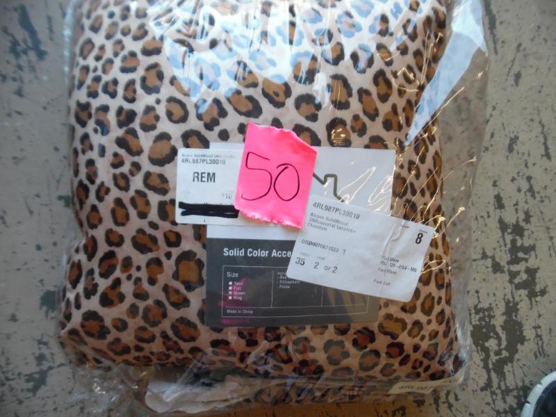Leopard Throw Pillow and Bed Skirt
