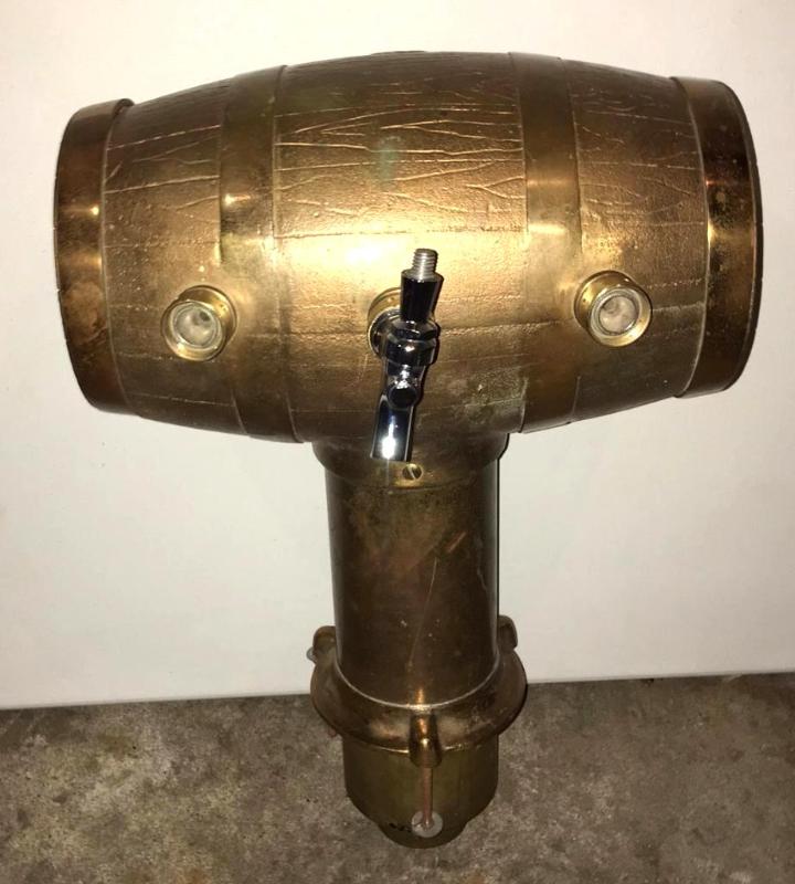 Rare Vintage Brass Keg 3 Tap Draught Beer Di... WHITEFORD Antiques, Beer Cans, Records, Elvis
