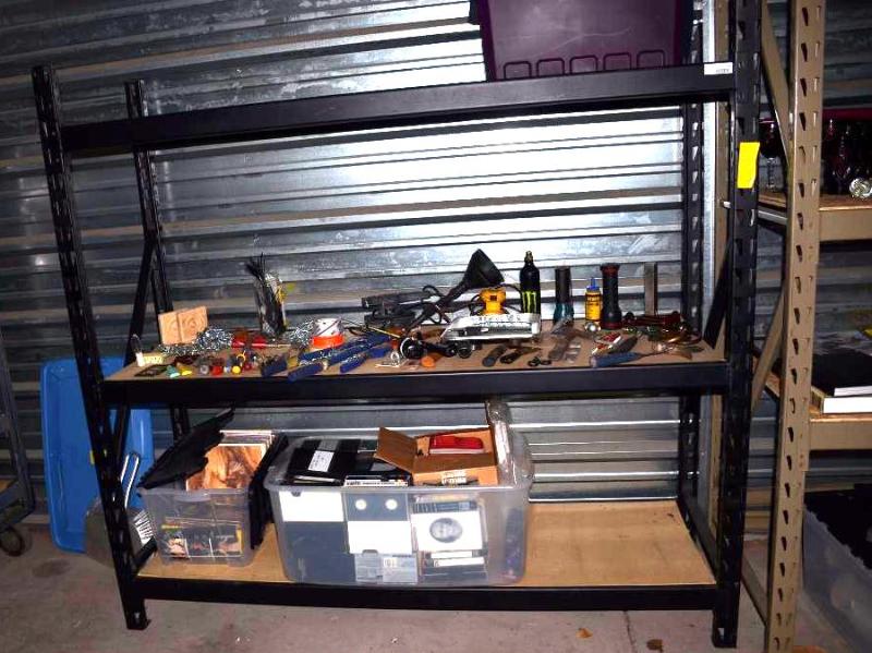 Black pallet&nbsptype rack. One shelf end wh...