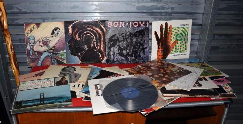 Large group of records and Prince Poster. Som...