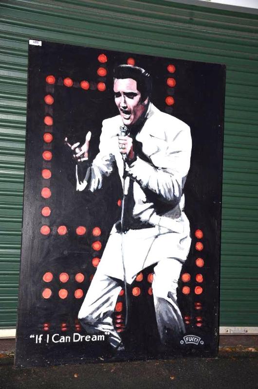 Signed FUCCI Original Oil painting of Elvis A...