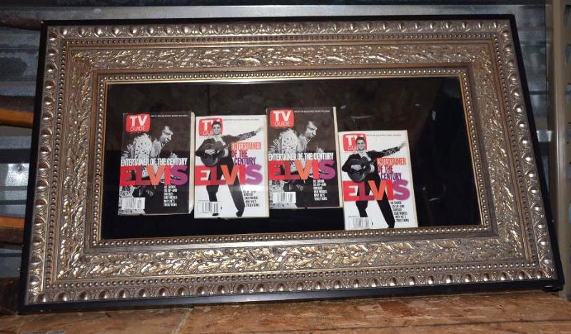 Framed Elvis&nbspPresley Collectible TV guid...