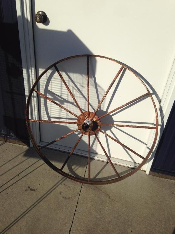Antique iron wheel