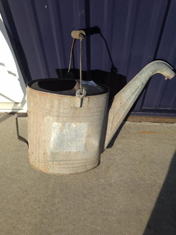 Galvanized watering can