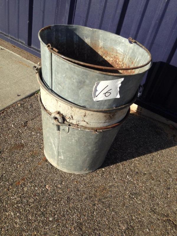 Galvanized buckets